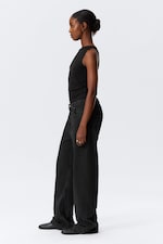 Tuned Black - Black - Missy Low Rise Loose Straight Leg Jeans - 2