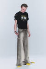 Duster grey - Rad Super jeans met normale taille en wijde pijpen - 0