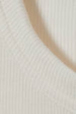 Weiß - Transparentes Ripp-T-Shirt - 4