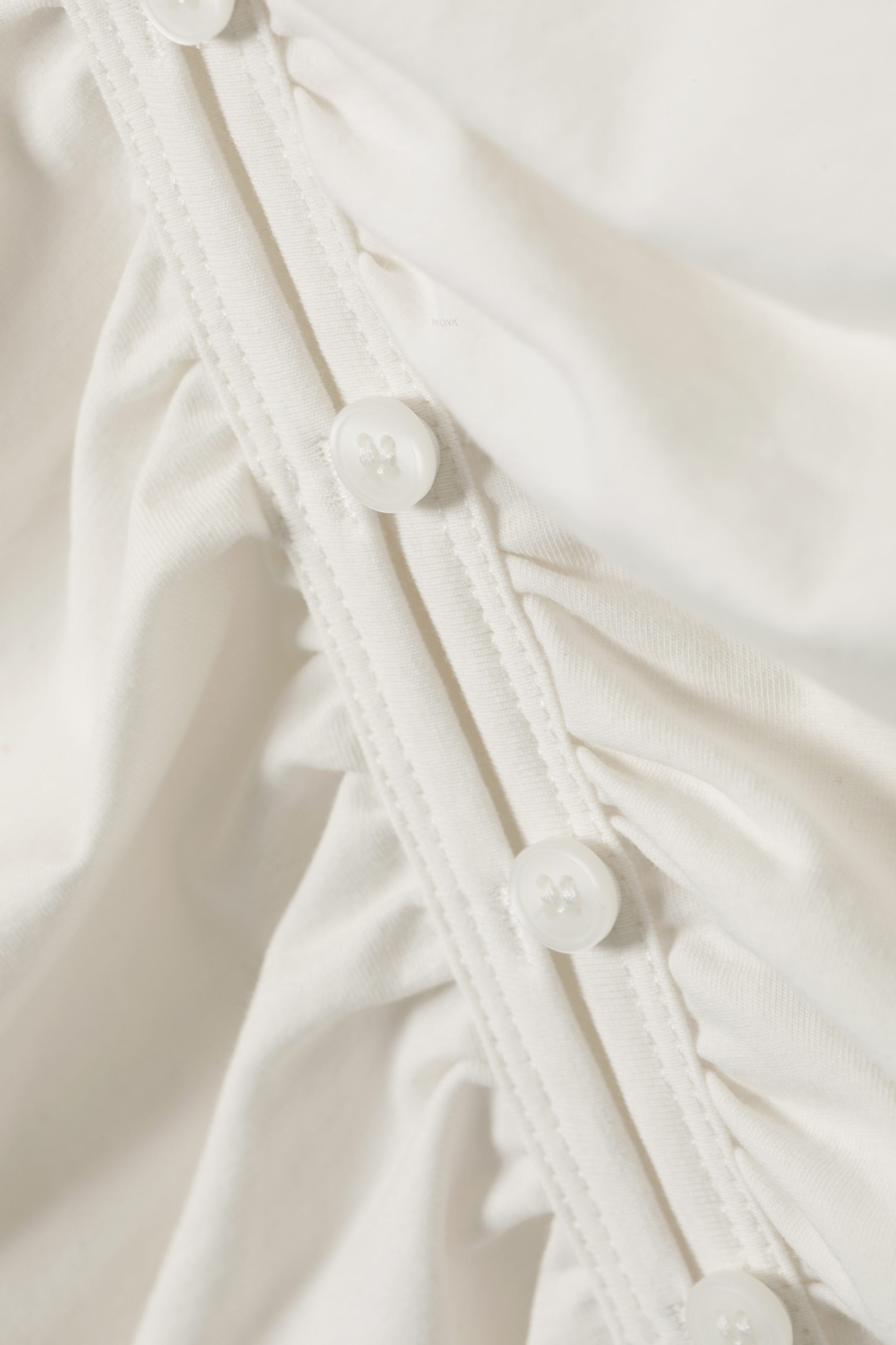 White - BELLE B RUCHED V-NECK CARDIGAN - 2