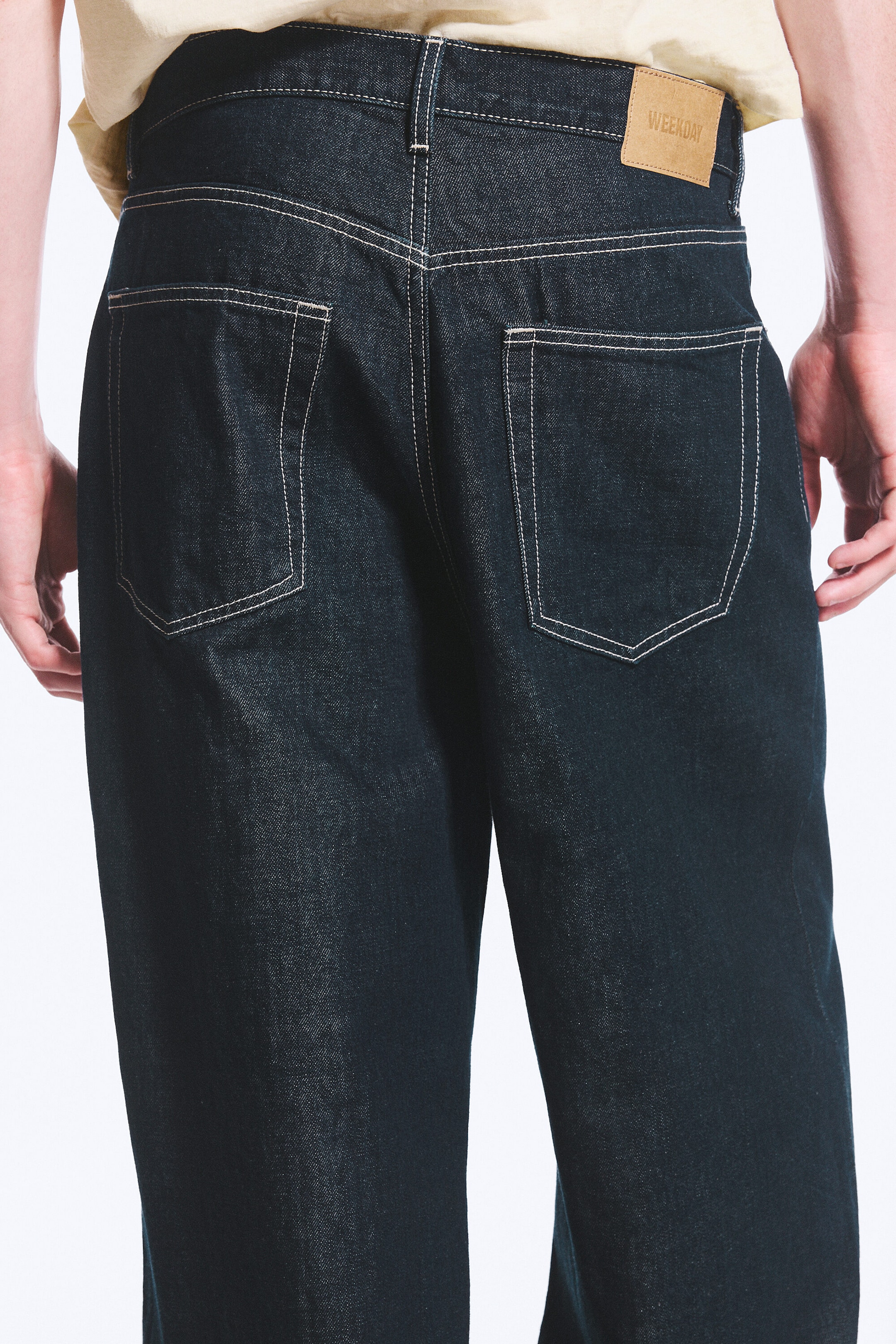 Blue Rinse - Dunkelblau - Astro Mid Waist Loose Baggy Unisex Jeans - 4