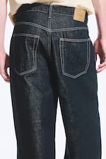 Blue Rinse - Dunkelblau - Astro Mid Waist Loose Baggy Unisex Jeans - 4