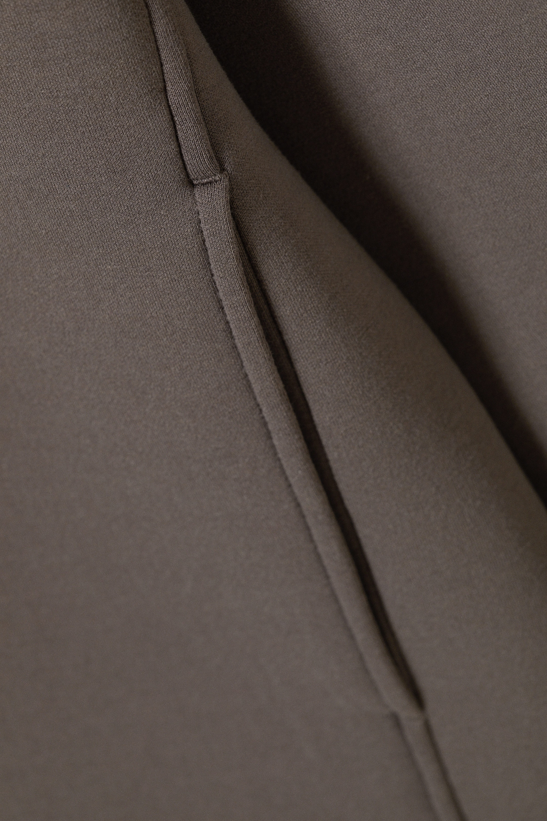 Mörk mullvad - Strukturerad scuba-hoodie med dragkedja - 4