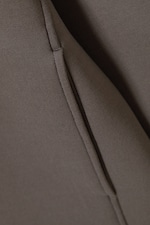 Mörk mullvad - Strukturerad scuba-hoodie med dragkedja - 4