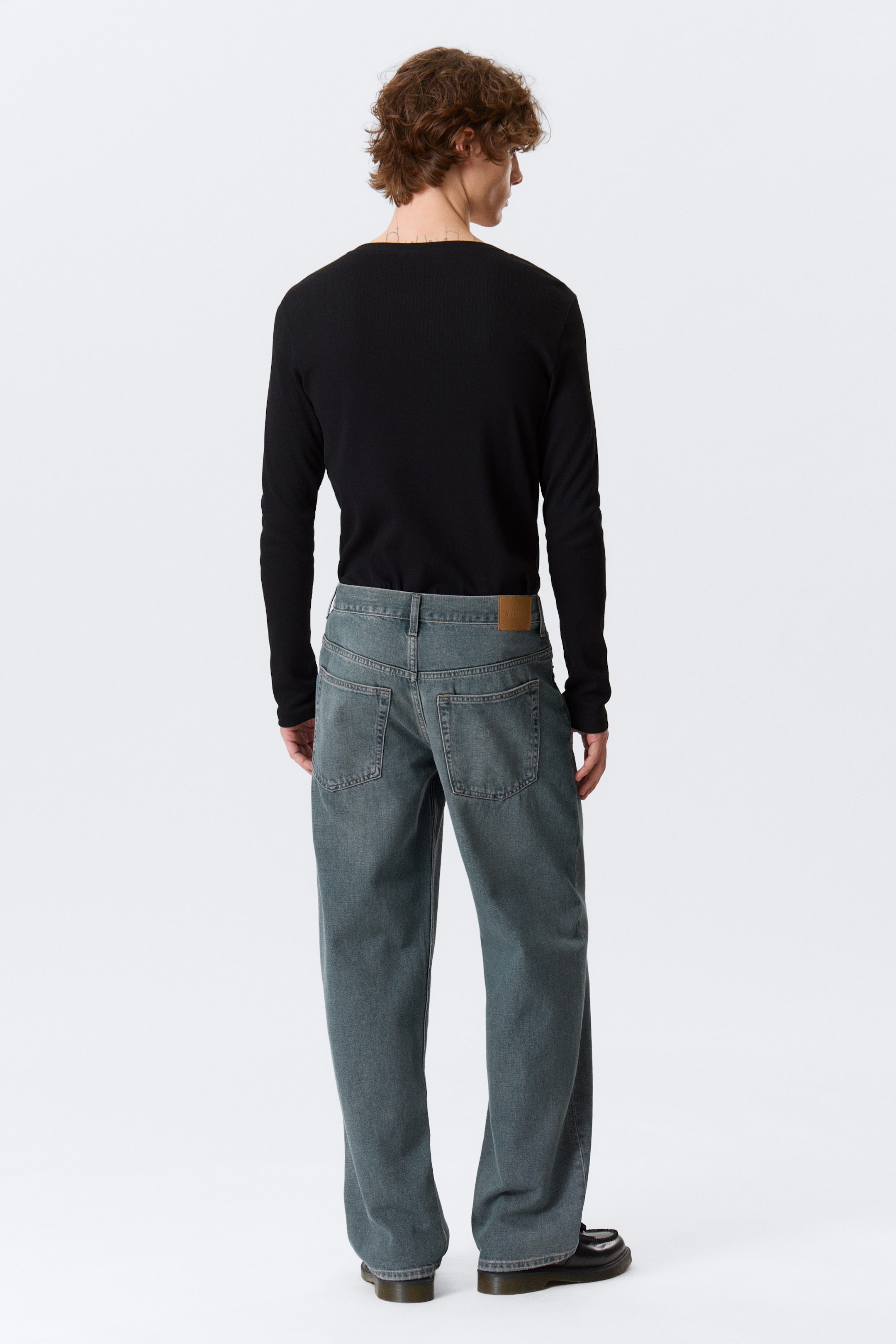 Blue One - Dark Blue - Sphere Low Rise Loose Straight Leg Jeans - 3