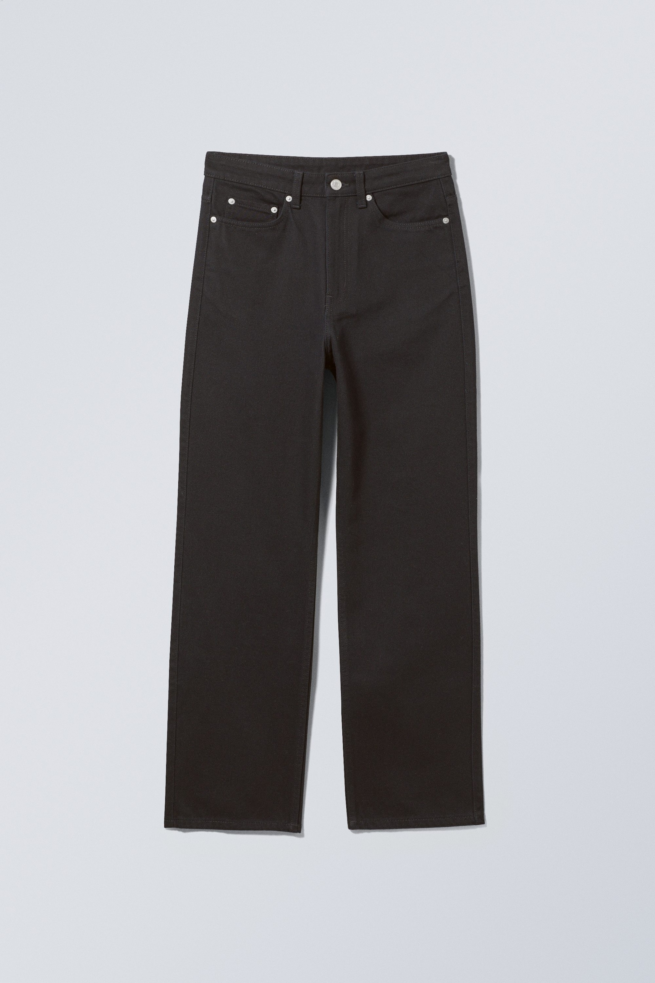 Stay Black - Rowe Super High Waisted Regular Straight Jeans - 0