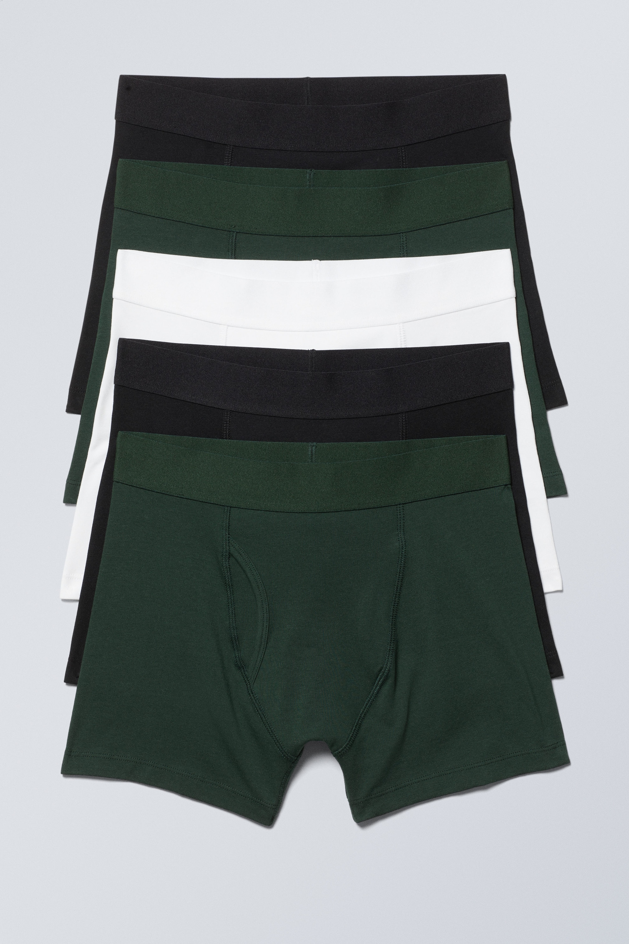 Black Green White - 5-pack Boxer Briefs