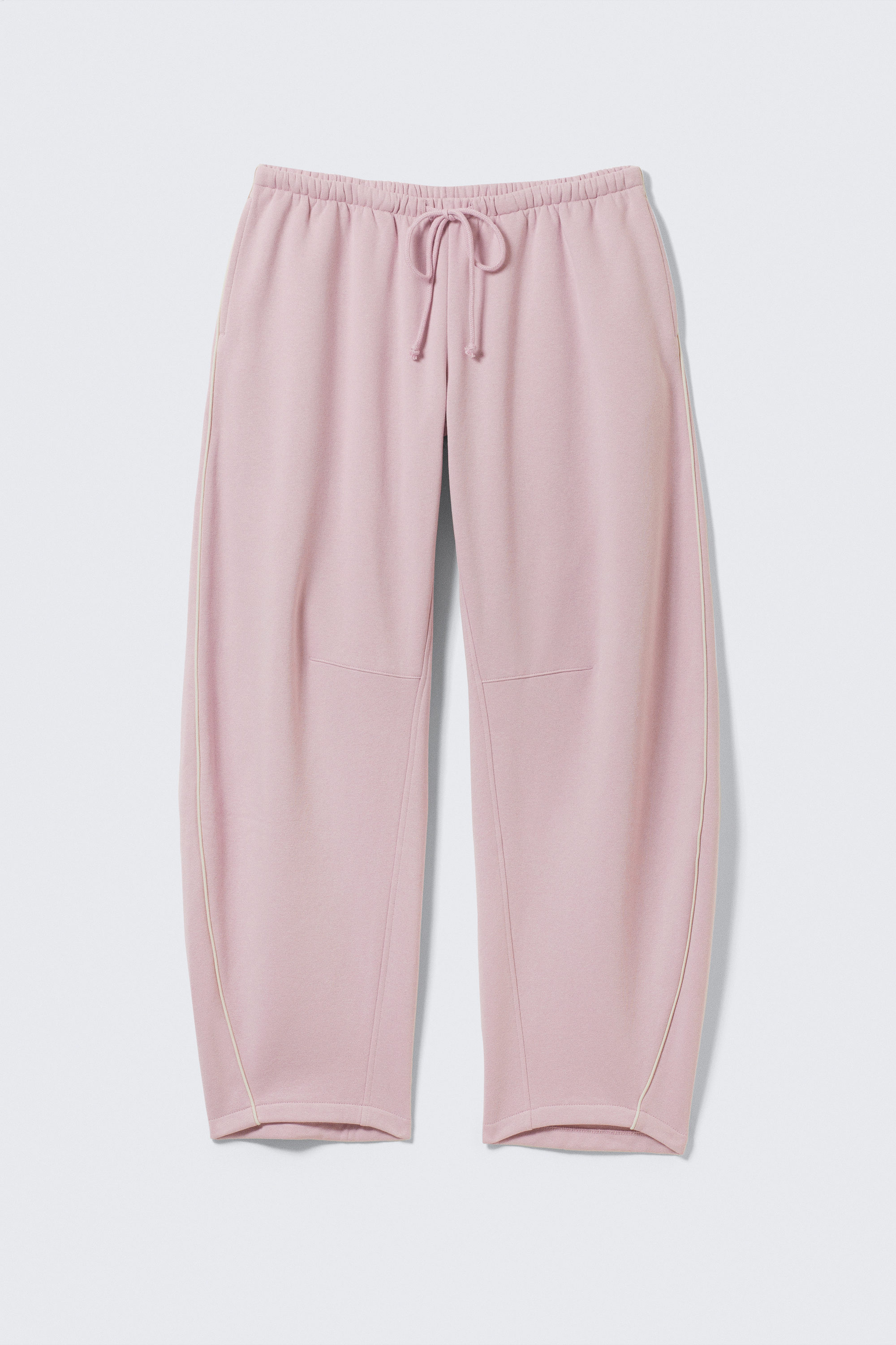 Light Dusty Pink - Low Rise Barrel Leg Sweatpants - 3