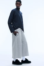 Light Dusty Grey Melange - Pantalon de jogging baggy trois-quarts - 0