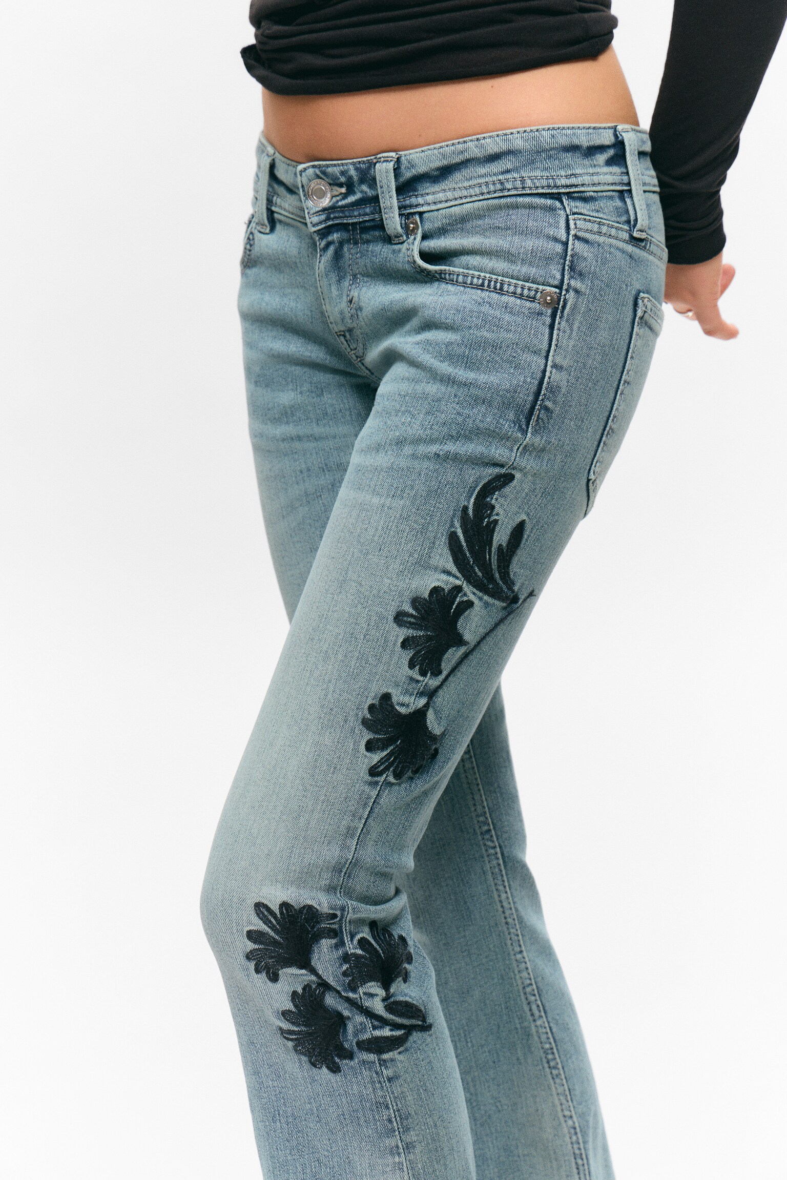 Low Rise Regular Bootcut Leg Jeans - Perseus Blue - Medium Blue - 3