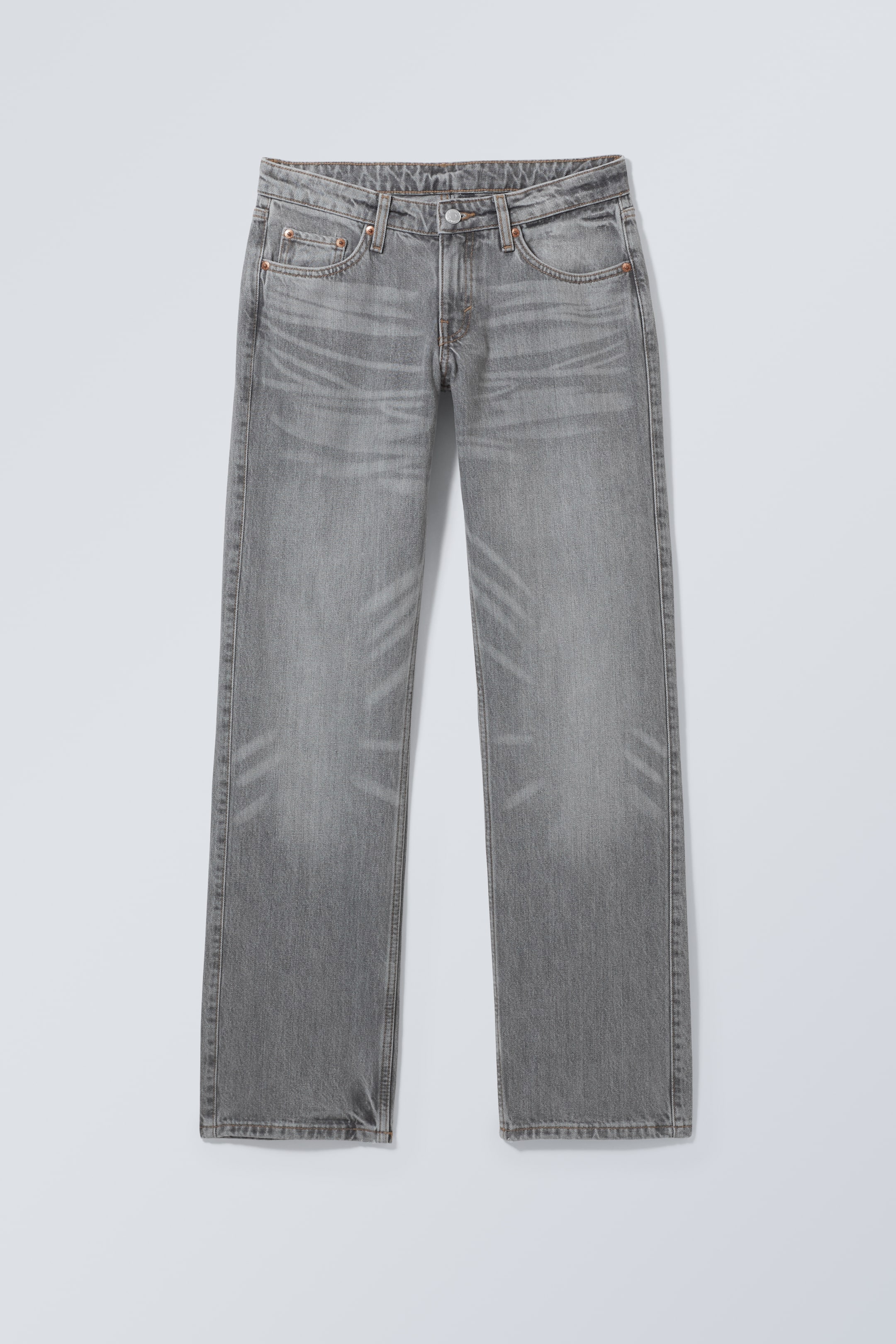 Agrandir l'image: Jean droit standard taille basse Arrow - Gris Eleven - FEMME | H&M FR 1