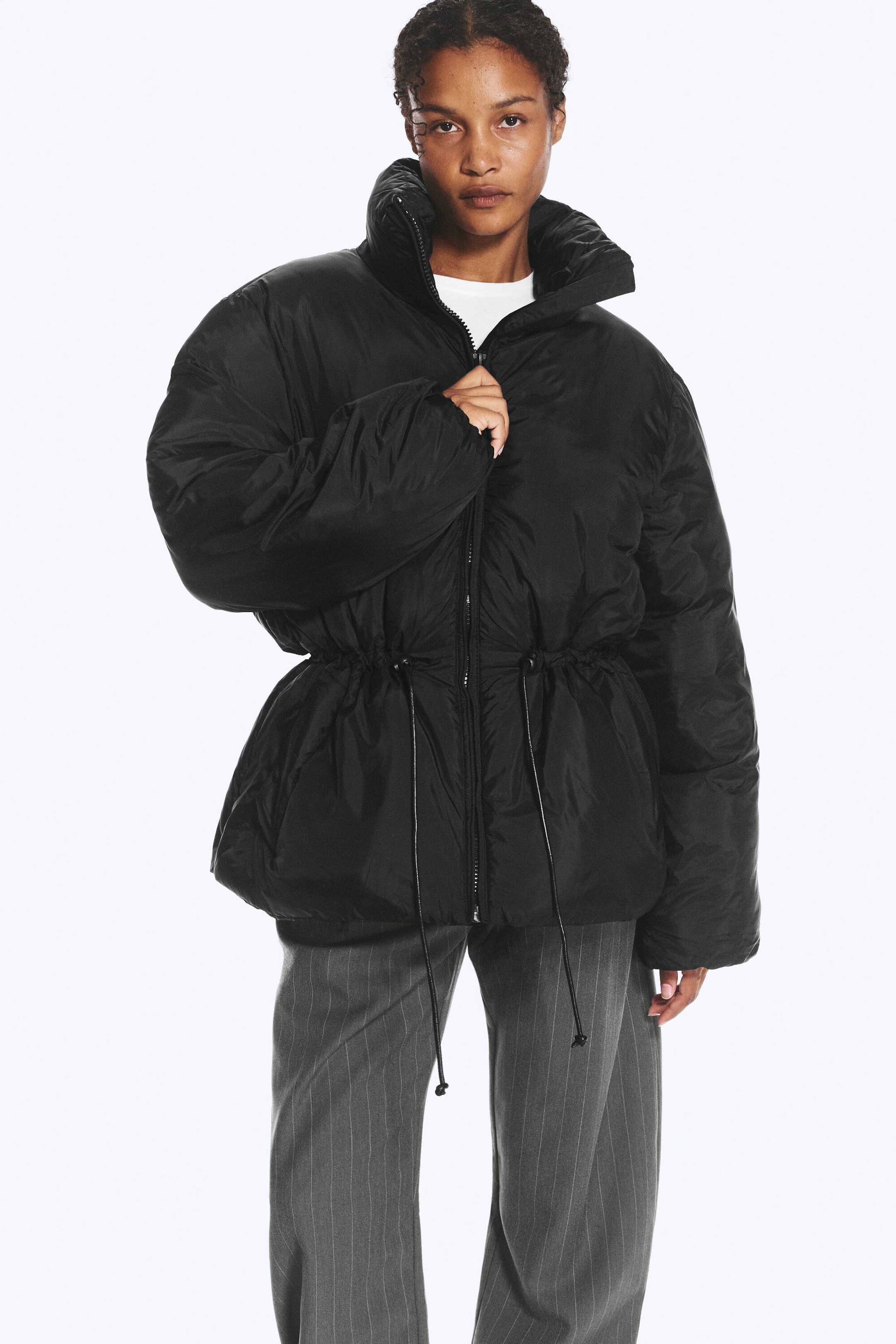 Noir - Doudoune oversize - 2