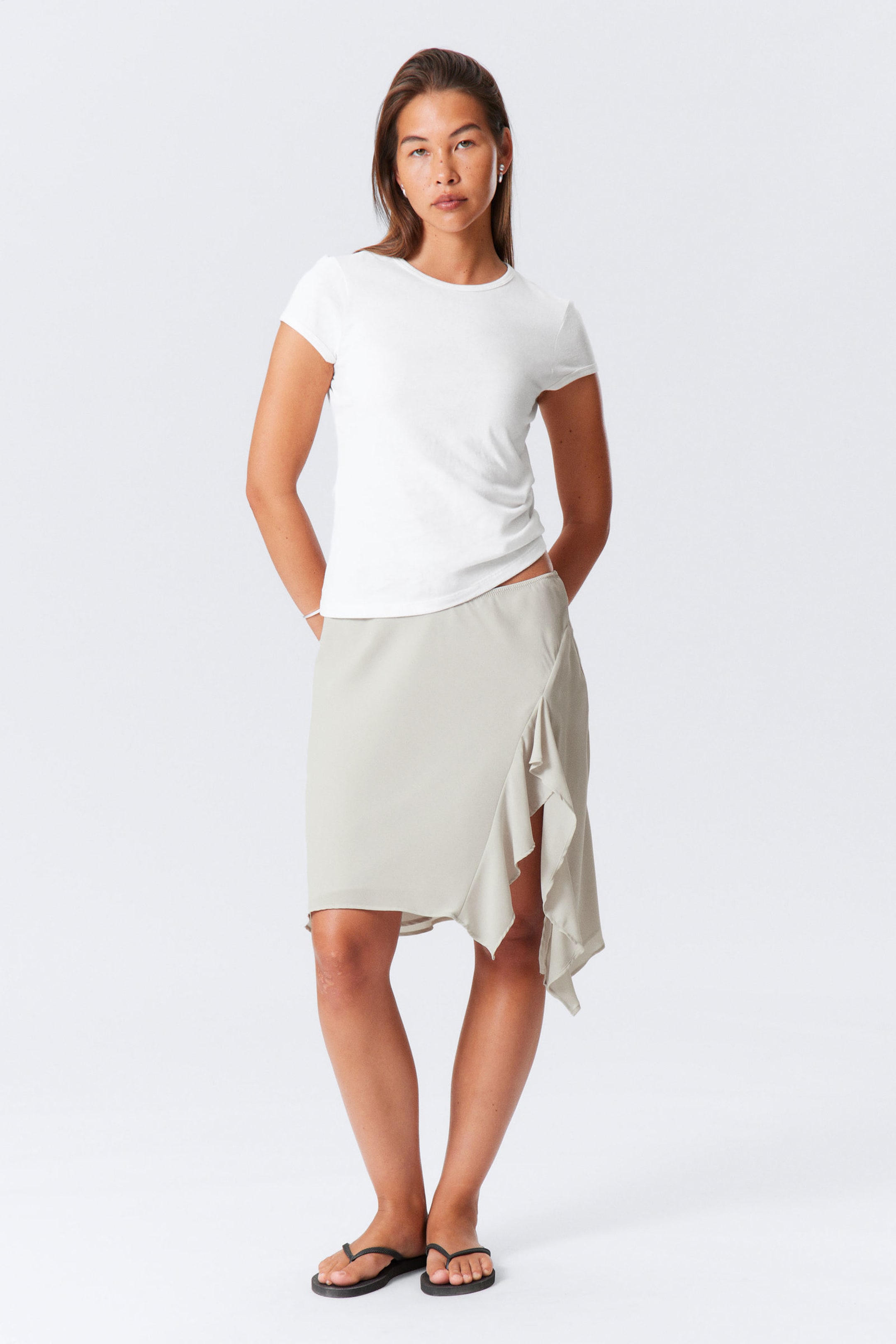 #E4E2DC - Layered Midi Skirt - 1