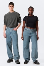 2000 Blue - Bleu moyen - Jean unisexe droit ample taille mi-haute Galaxy - 0