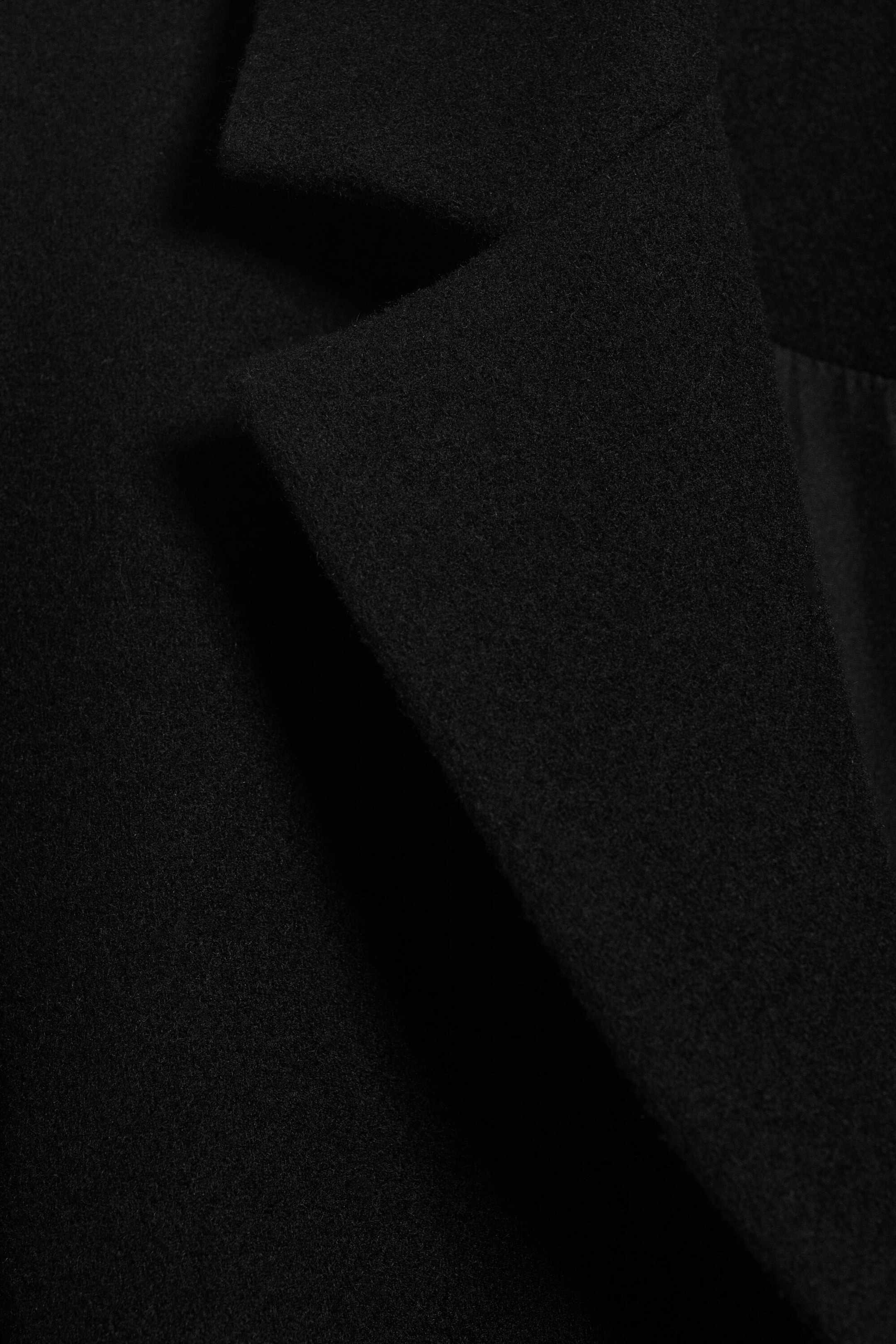 Black - 70s Knee-length wool coat - 5