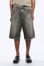 Redondo Black - Schwarz - Astro Mid Waist Loose Baggy Denim Shorts - 2