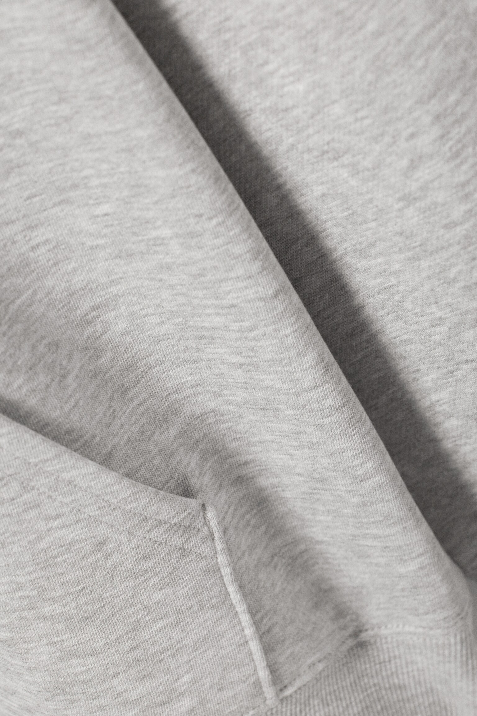 Oversized hoodie van zware kwaliteit - Lichtgrijs gemêleerd/Rood met wassing - 3