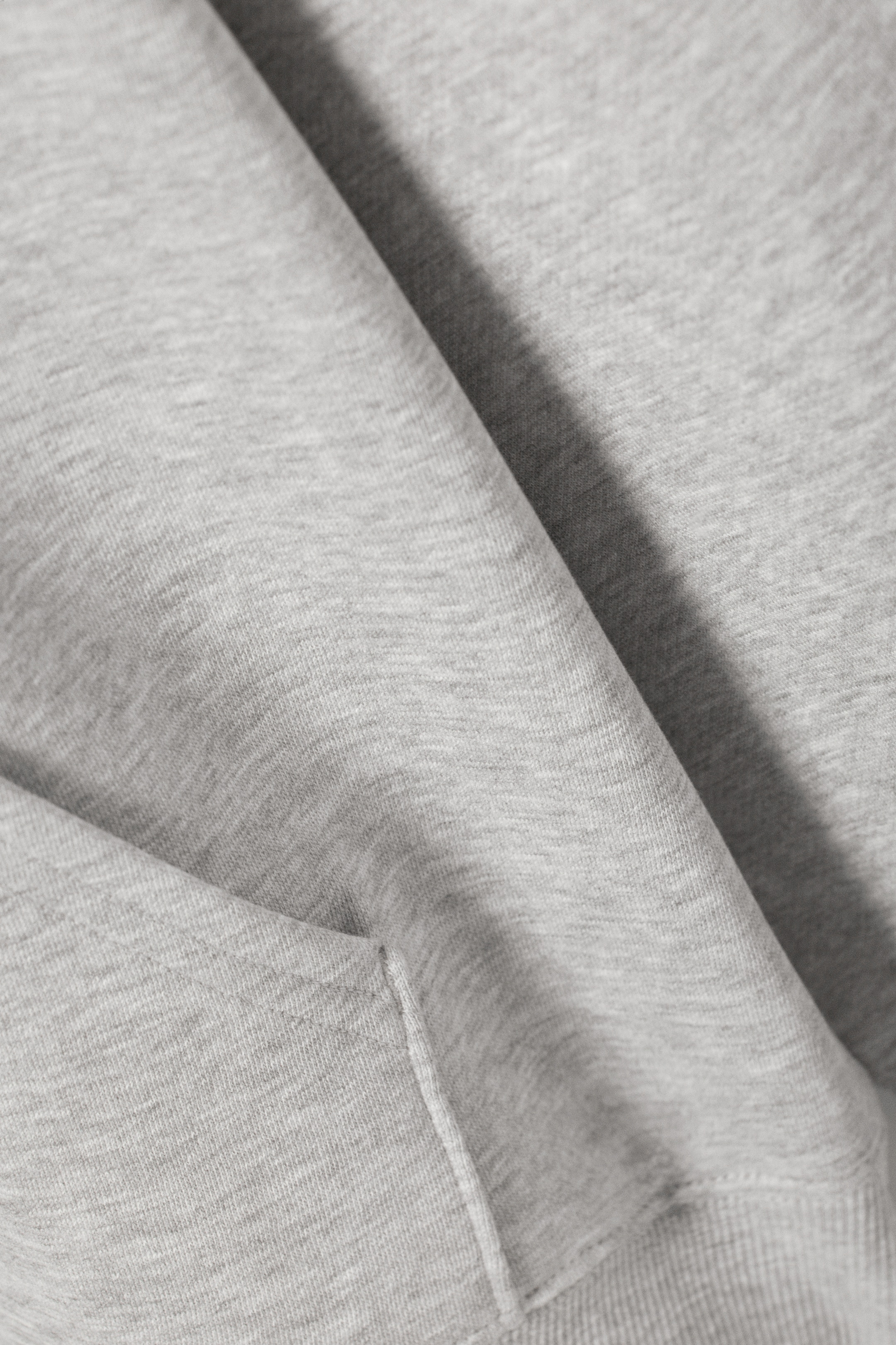 Visa större bild: Oversized tung hoodie - Ljus gråmelerad - DAM | H&M FI 6
