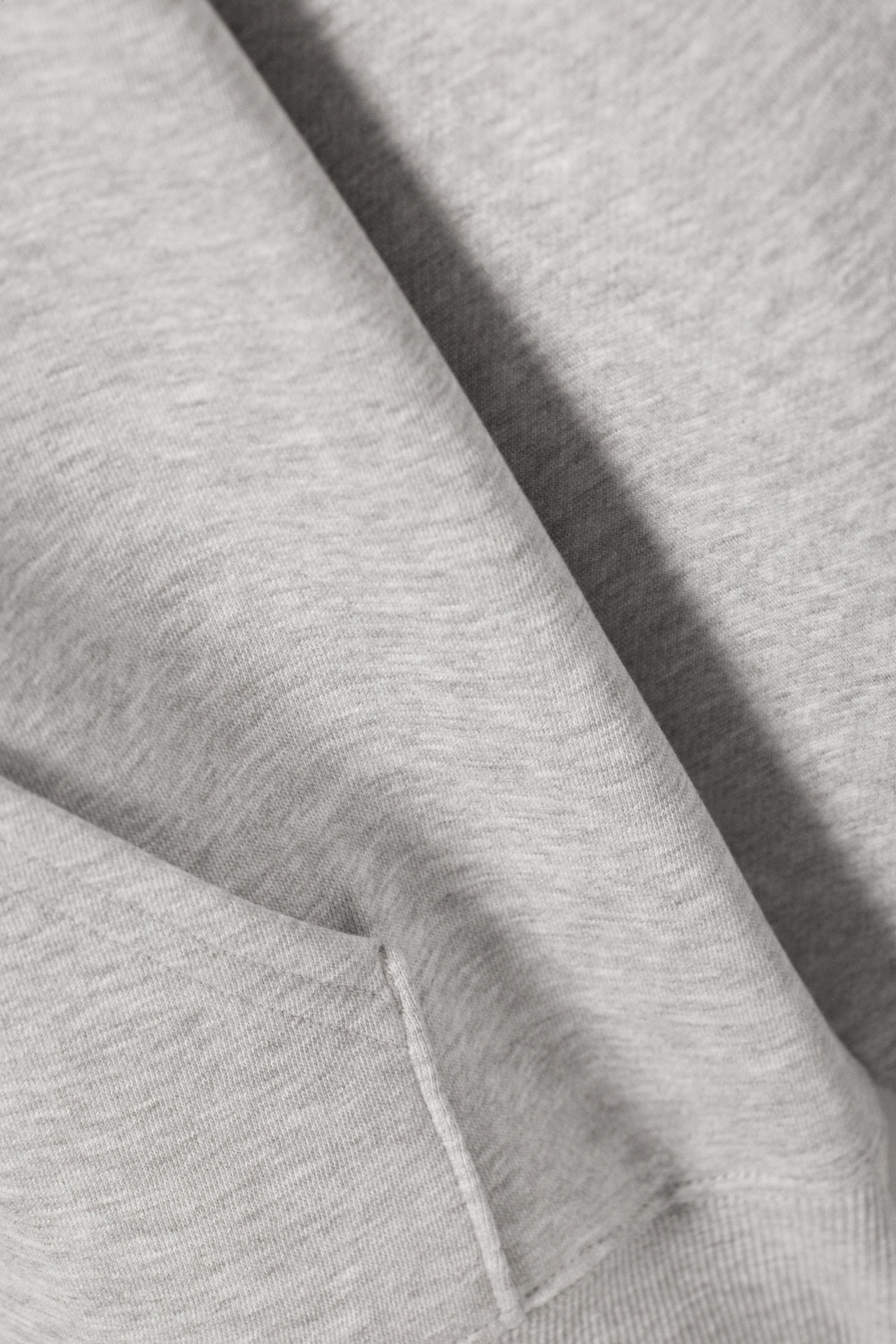 Light Grey Melange - Oversized Heavyweight Hoodie - 5