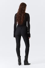 Black - Low Rise Skinny Suiting Treggings - 2