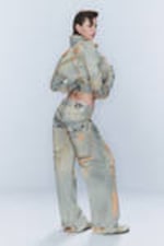 Hellblau - Pink Rip - CM x LB Looser Pink Rip Unisex Jeans - 4
