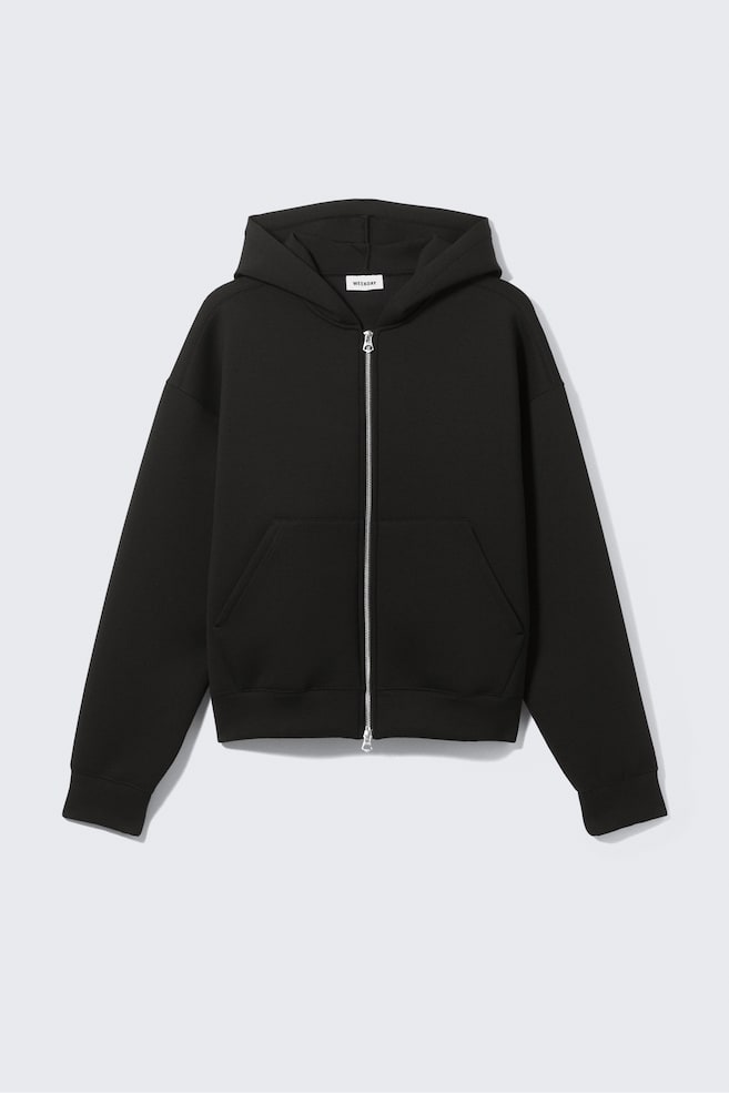 Scuba-Kapuzenpullover mit Reißverschluss Simon - Schwarz/Dunkelbraun/Hellgrau meliert/Graumeliert/Helles, staubiges Khakigrün/Helles Maulwurfsgrau/Dunkelgrün - 1