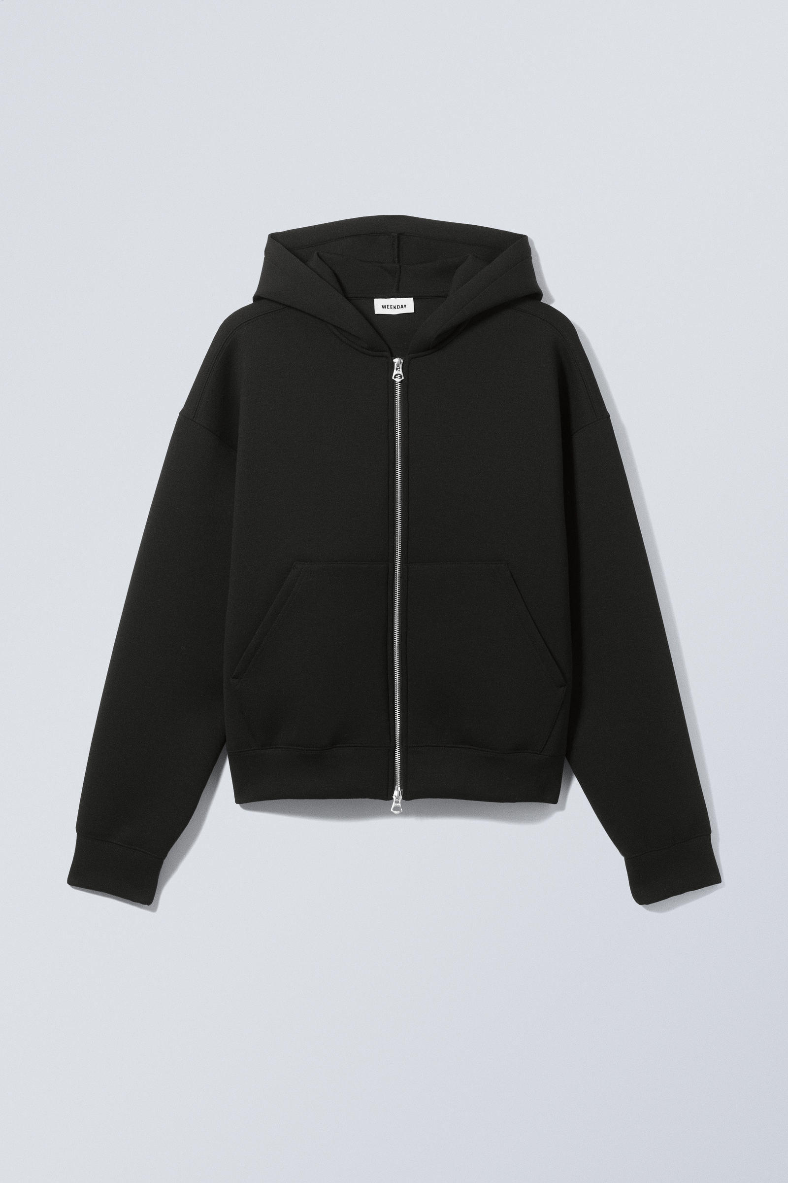 simon scuba zip hoodie - Black | Weekday WW