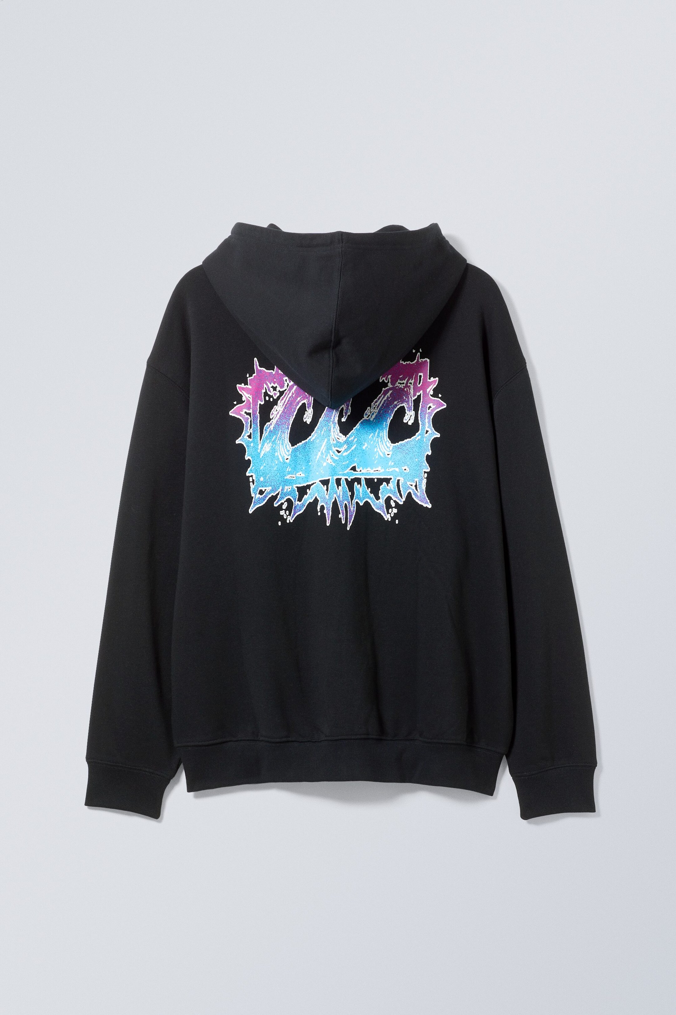 Dreifache Welle - Oversized Printed Zip Hoodie - 1