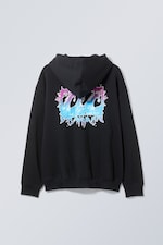 Dreifache Welle - Oversized Printed Zip Hoodie - 1