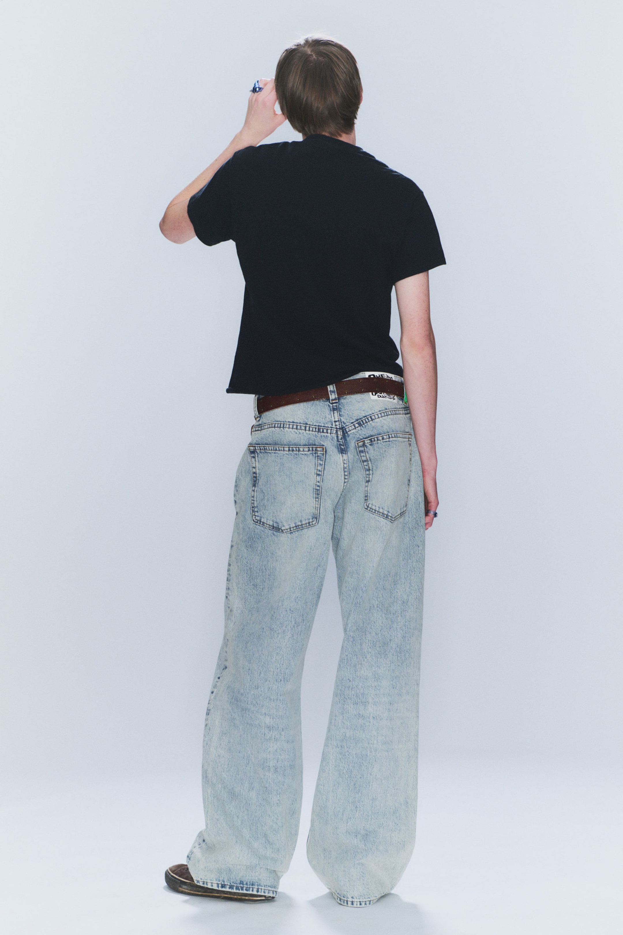 Hellblau - Looser – Weite Jeans mit normaler Taille - 3