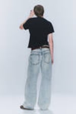 Hellblau - Looser – Weite Jeans mit normaler Taille - 3