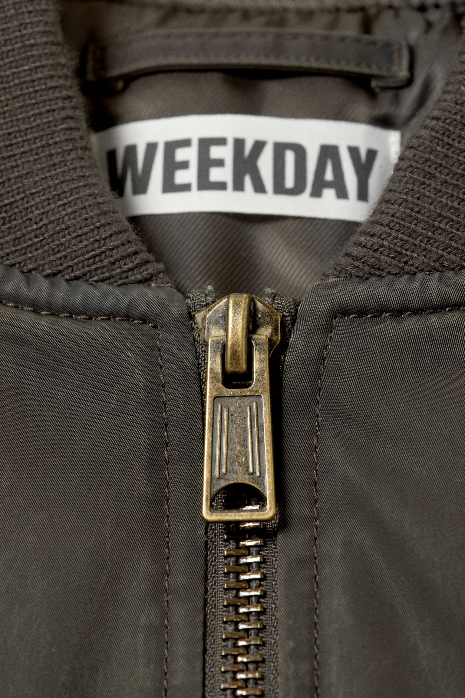Oversized Twill Bomber Jacket - Dusty Mole/Dark Grey - 5
