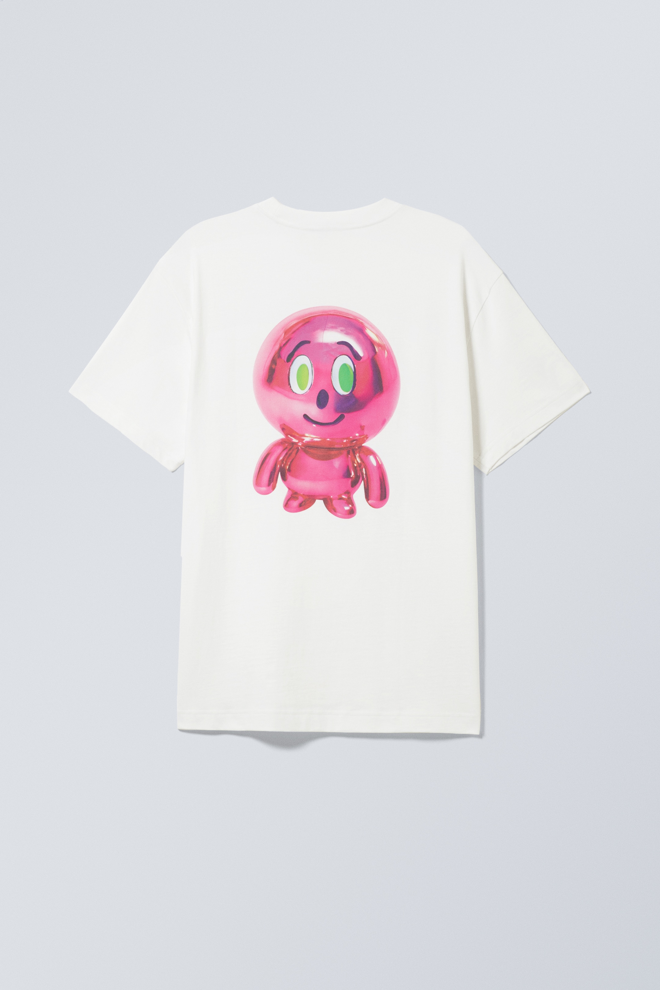 Se større billede: Oversized T-shirt med Grafisk Print - Hvid – Shiny Guy - HERRE | H&M DK 2