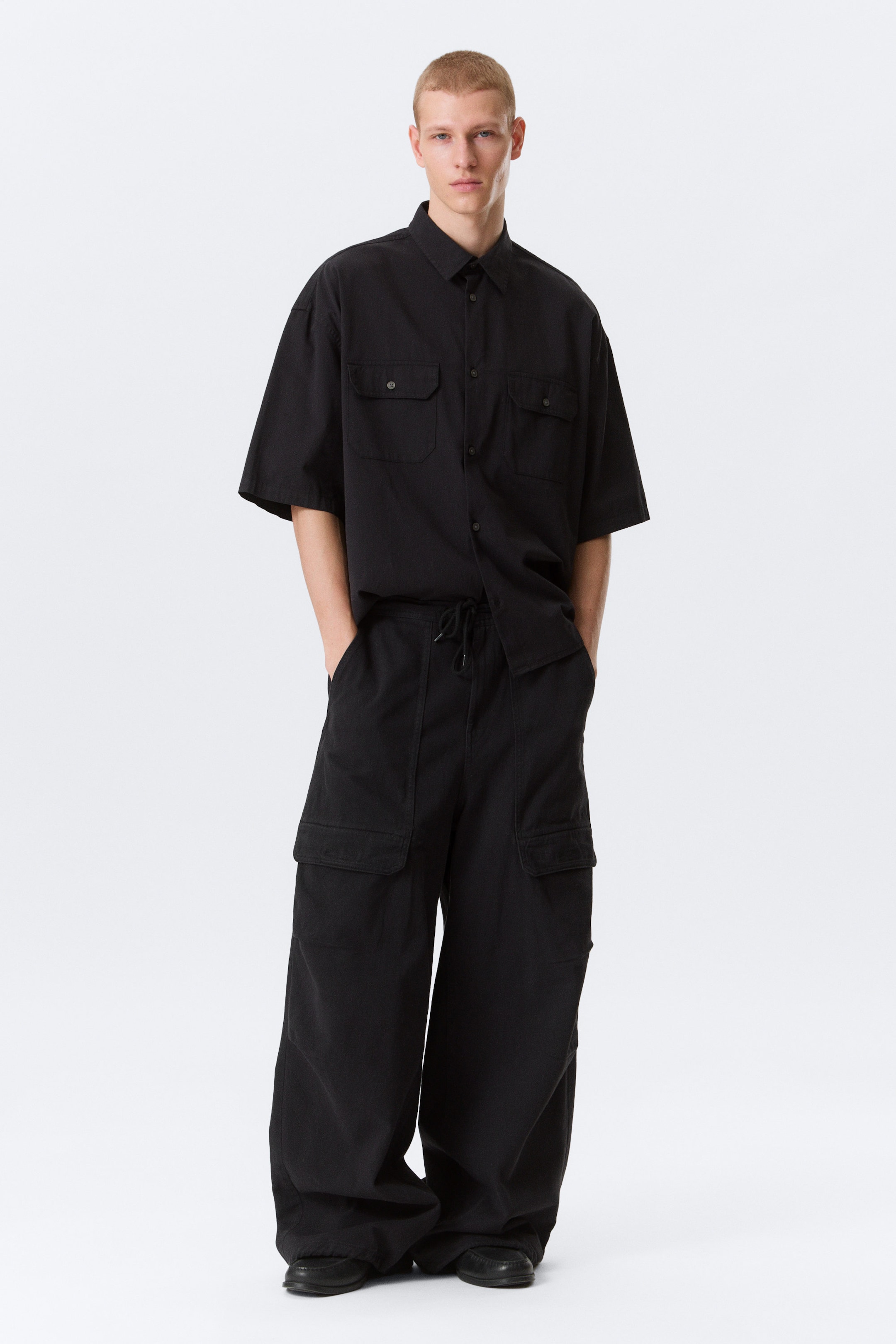Black - RAEL KADE PARACHUTE TROUSERS - 1