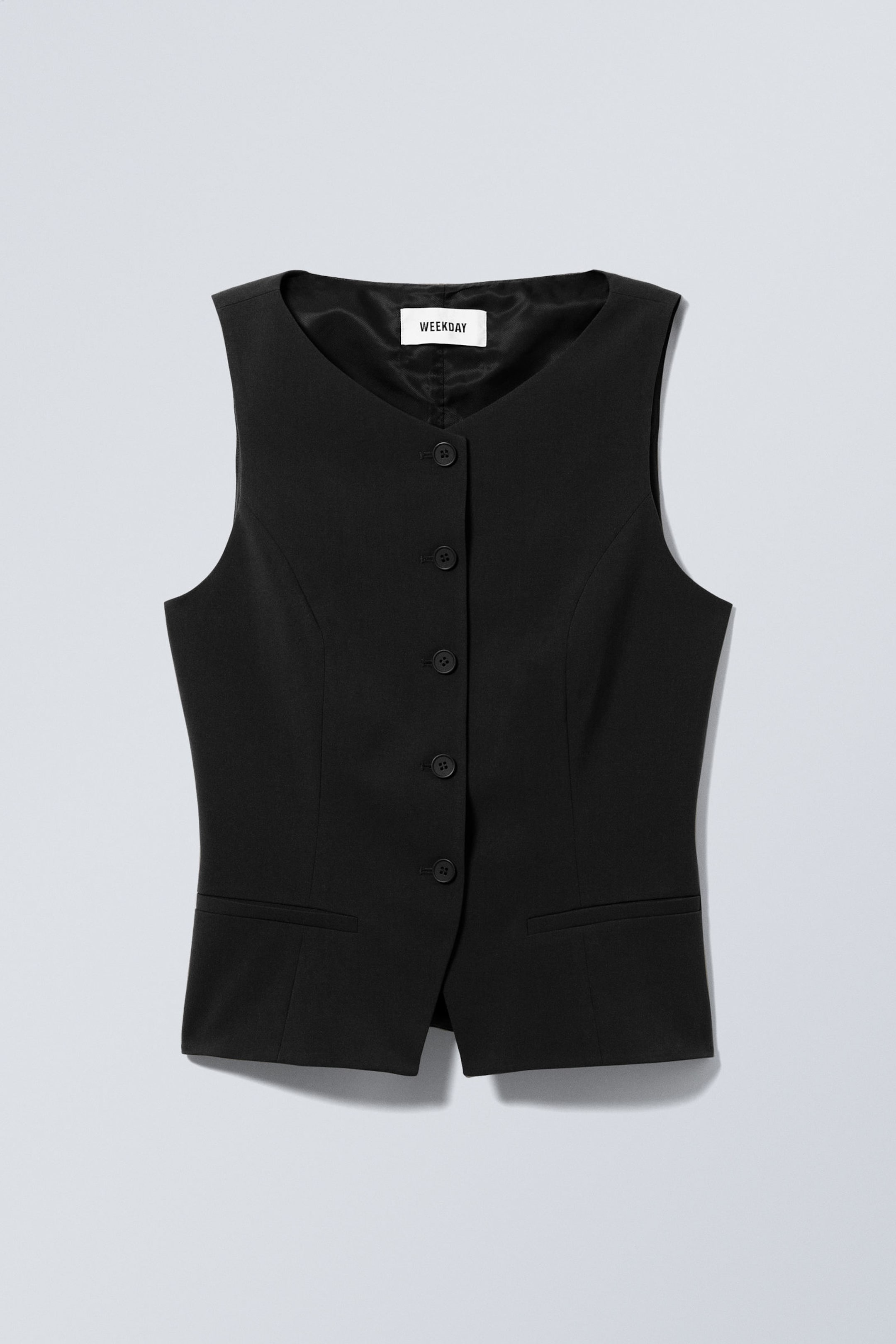 Black - Slim Suiting Waistcoat