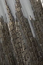 Gris clair perlé - Robe longue sans manches ornée de perles - 6