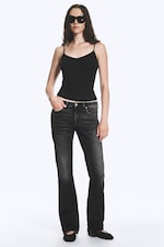 Paloma Black - Svart - Tension bootcut jeans med mellomhøy midje og smal passform - 0