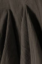 Dark Grey - Pleated Cotton Mini Skirt - 4