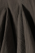 Dark Grey - Pleated Cotton Mini Skirt - 1