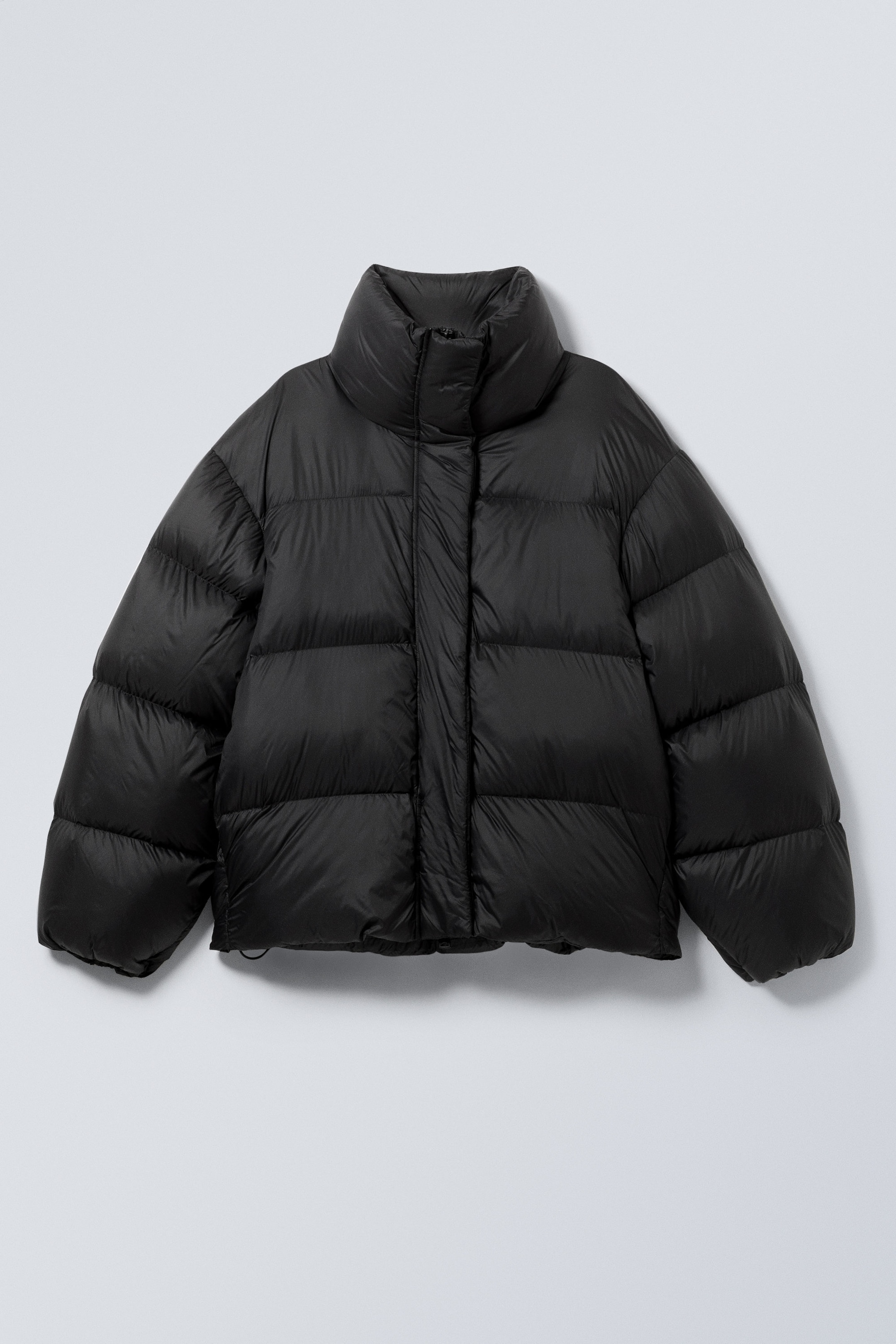 Black - Oversized Recycled Down Puffer Jacket - 0
