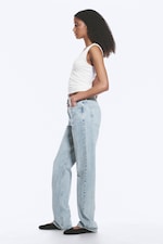 Dream Blue - Light Blue - Laika Mid Rise Regular Straight Leg Jeans - 2