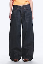 Extra Blue Rinse - Medium Blue - Looser Regular Waist Loose Straight Jeans - 2