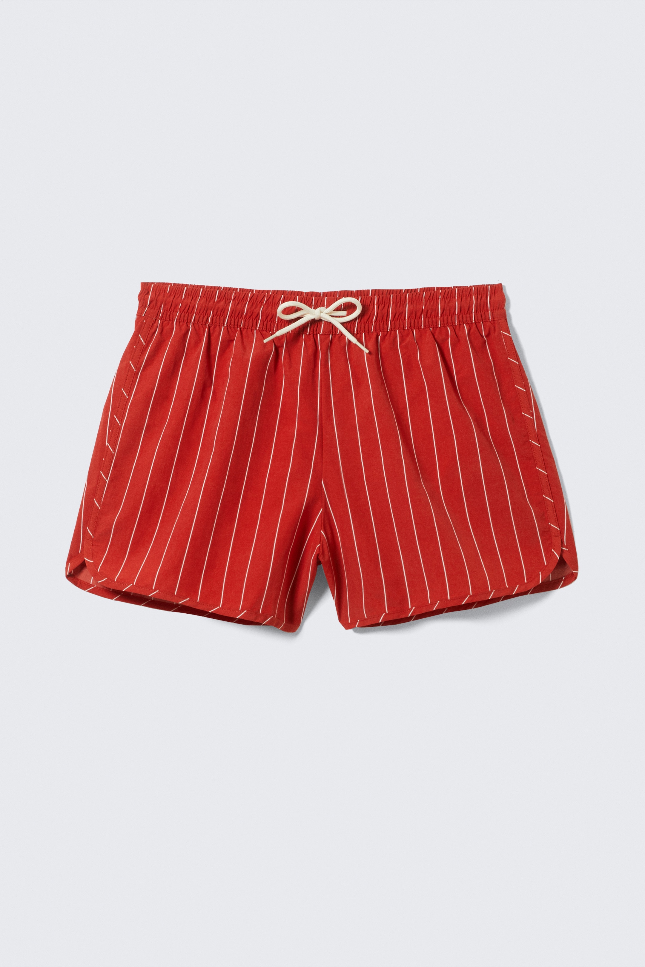 Grotere afbeelding bekijken: Halflange zwemshort met strepen en structuur - Striped Red - HEREN | H&M BE 5