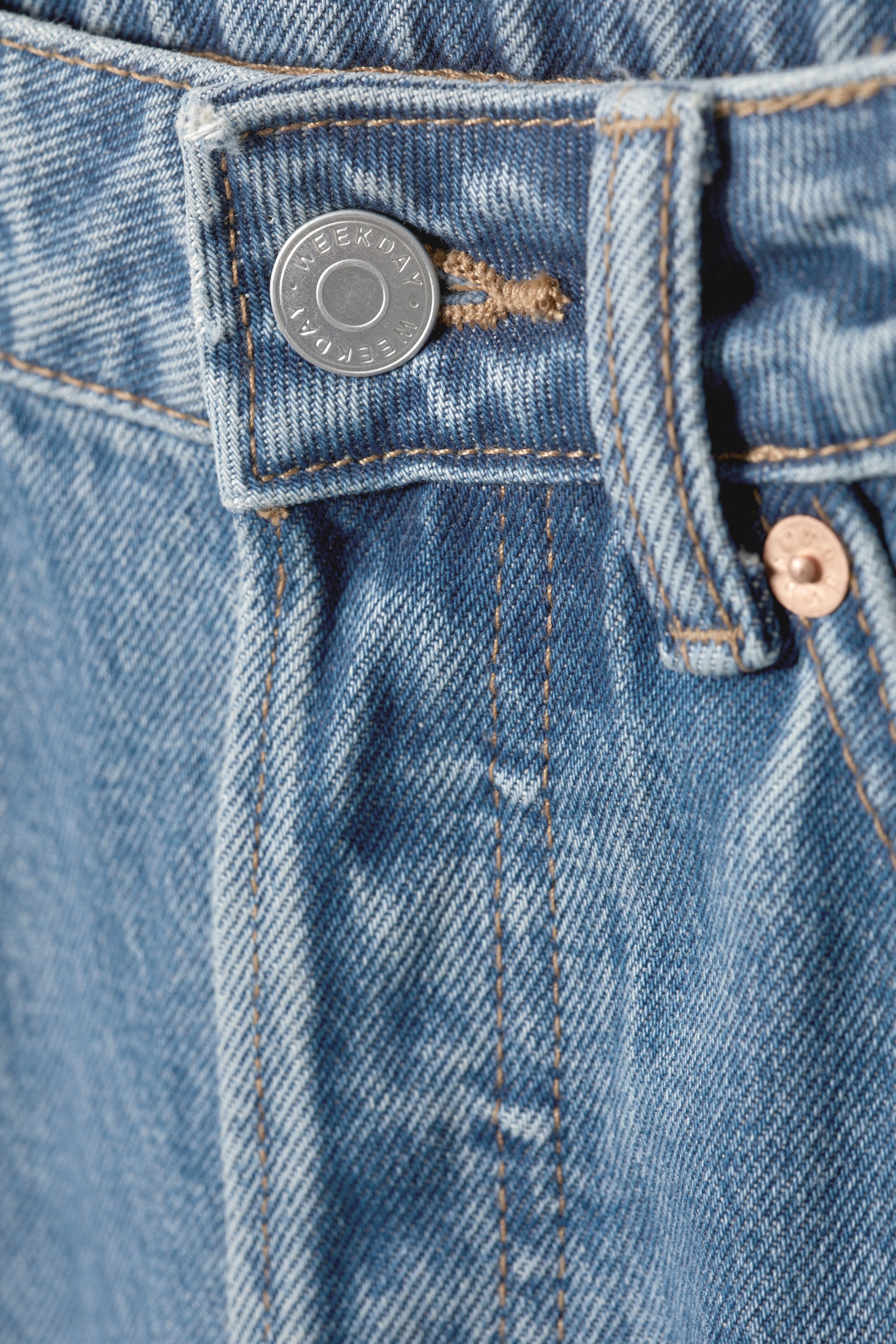 90s Blue - Medium Blue - Pin Mid Rise Regular Straight Jeans - 2