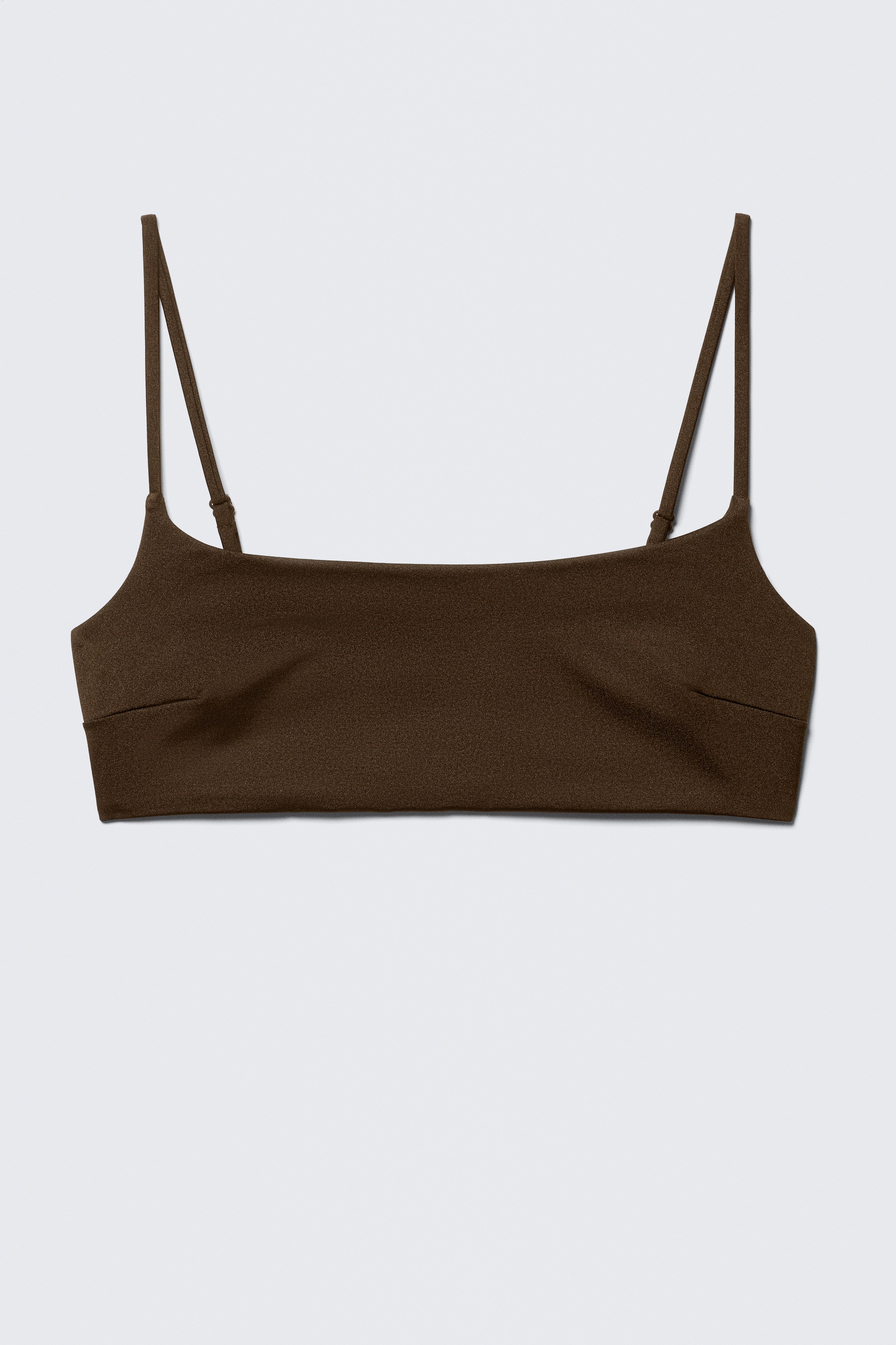 Scoop Neck Bikini Top - Σκούρο Καφέ/Dark Blue/Light Blue