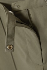 Dark Khaki Green - Low Rise Skinny Flared Leg Trousers - 5