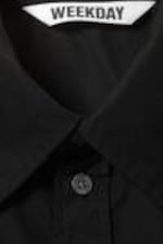 Black - Relaxed Fit Short-Sleeved Cotton Shirt - 5