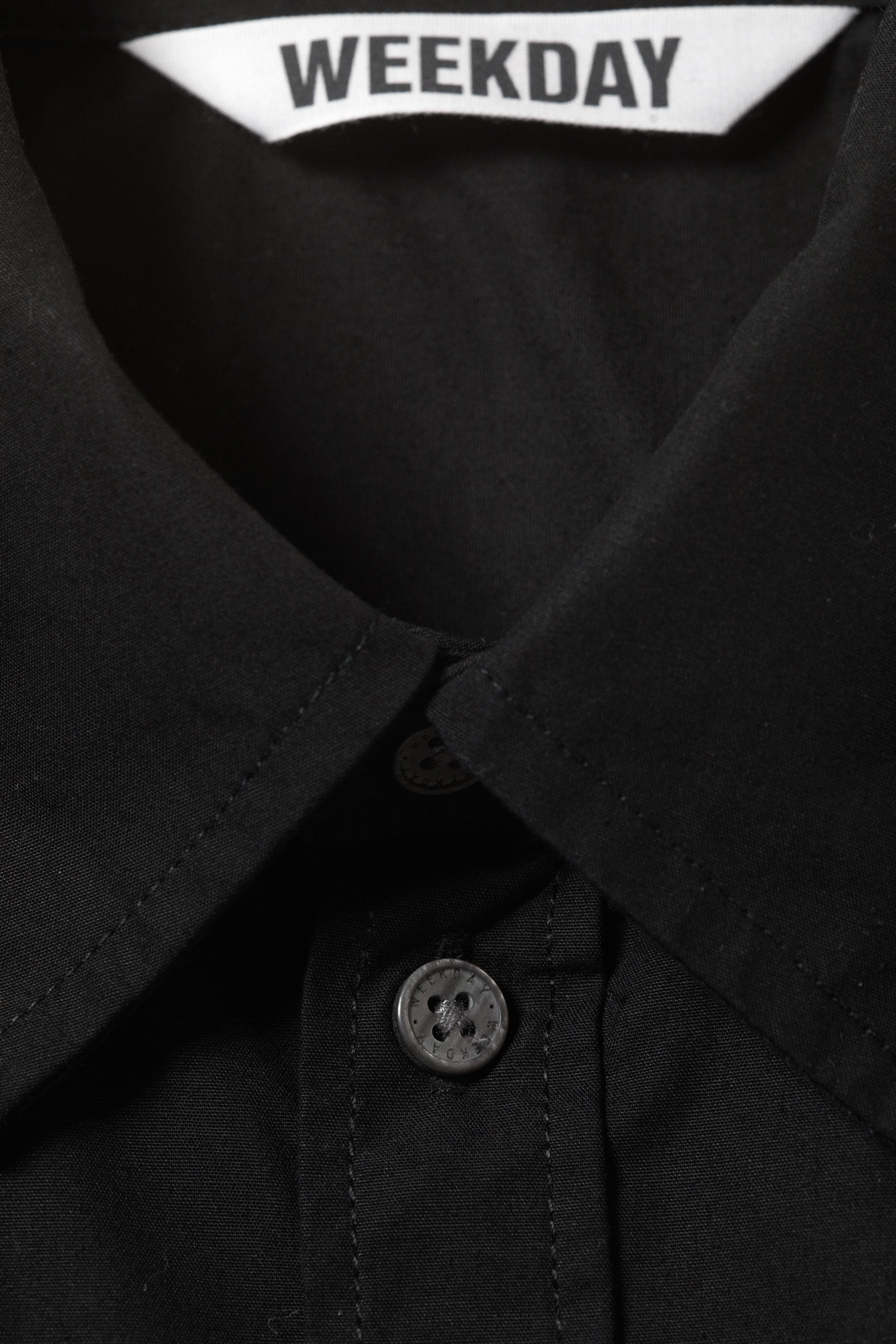 Schwarz - Kurzärmliges Baumwollhemd mit lockerer Passform - 2