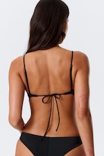 Black - Padded Tie Bikini Top - 2