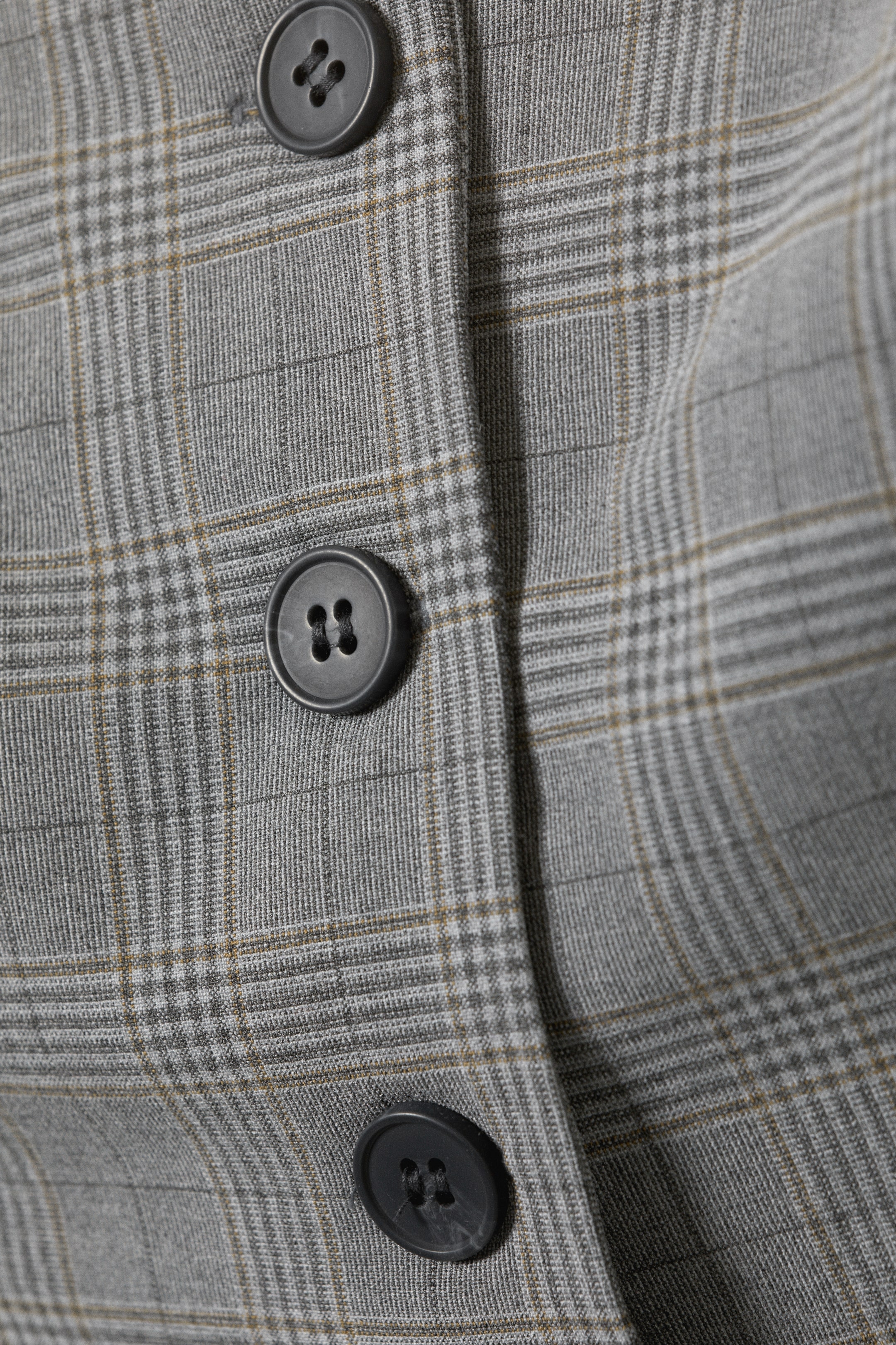 Agrandir l'image: Haut de tailleur encolure carrée - Carreaux taupe foncé - FEMME | H&M FR 2